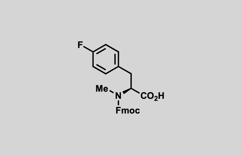 Structure of (S)-2-((((9H-fluoren-9-yl)methoxy)carbonyl)(methyl)amino)-3-(4-fluorophenyl)propanoic acid