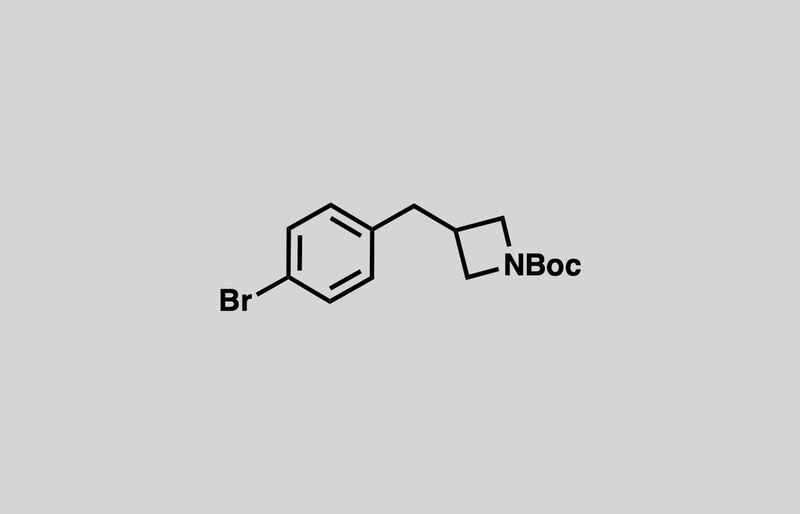 Structure of tert-butyl 3-(4-bromobenzyl)azetidine-1-carboxylate