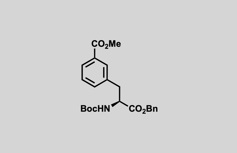 Structure of methyl (S)-3-(3-(benzyloxy)-2-((tert-butoxycarbonyl)amino)-3-oxopropyl)benzoate