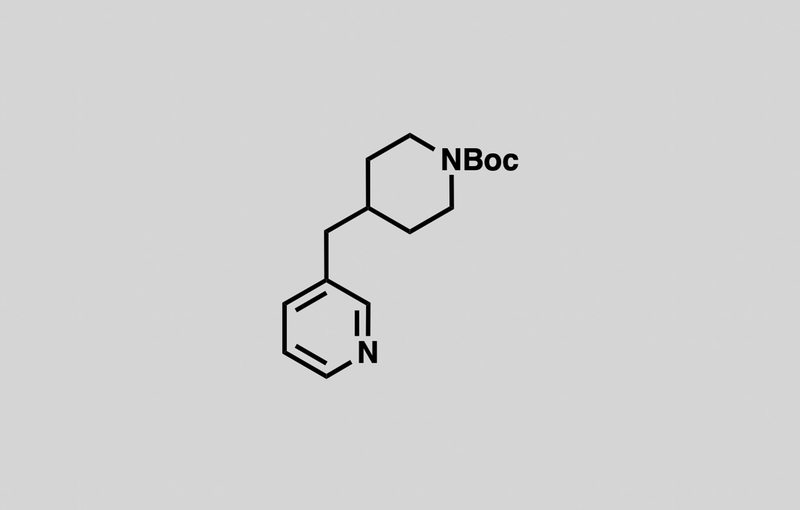 Structure of tert-butyl 4-(pyridin-3-ylmethyl)piperidine-1-carboxylate