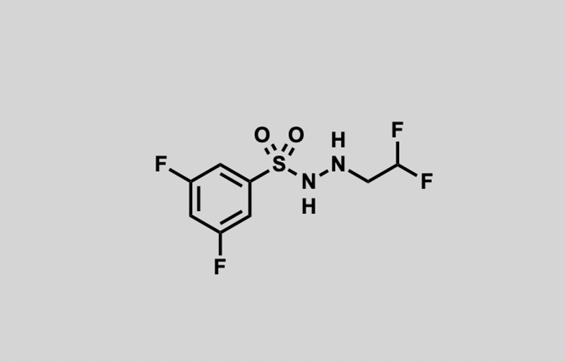 Structure of N'-(2,2-difluoroethyl)-3,5-difluorobenzenesulfonohydrazide