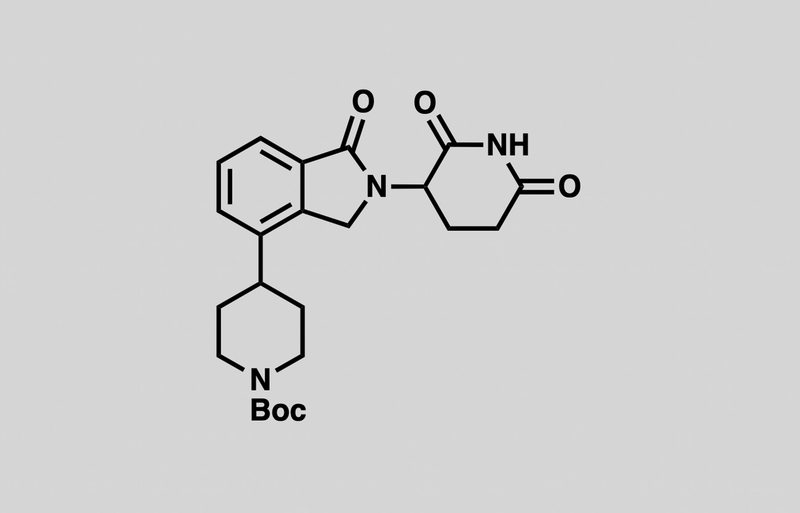 Structure of tert-butyl 4-(2-(2,6-dioxopiperidin-3-yl)-1-oxoisoindolin-4-yl)piperidine-1-carboxylate