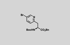 Structure of benzyl (S)-3-(5-bromopyridin-2-yl)-2-((tert-butoxycarbonyl)amino)propanoate
