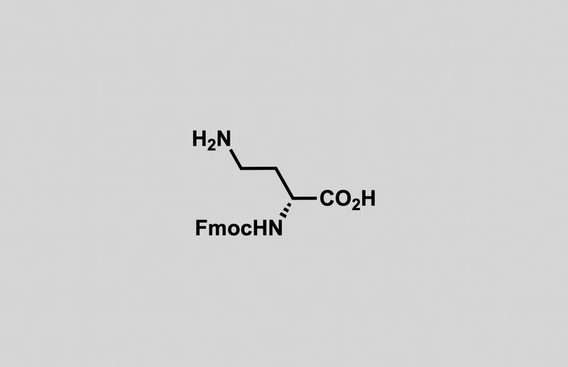 Structure of (R)-2-((((9H-fluoren-9-yl)methoxy)carbonyl)amino)-4-aminobutanoic acid