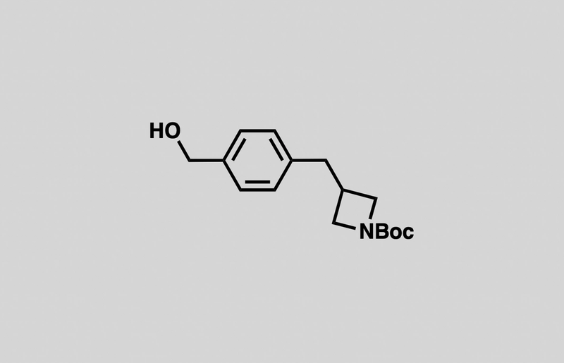 Structure of tert-butyl 3-(4-(hydroxymethyl)benzyl)azetidine-1-carboxylate