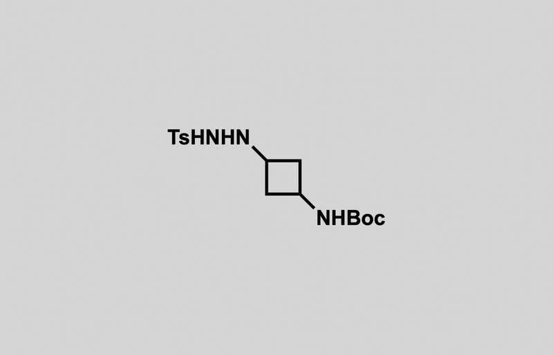 Structure of tert-butyl (3-(2-tosylhydrazineyl)cyclobutyl)carbamate