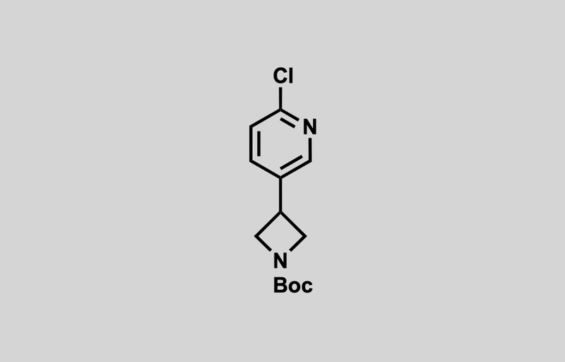 Structure of tert-butyl 3-(6-chloropyridin-3-yl)azetidine-1-carboxylate