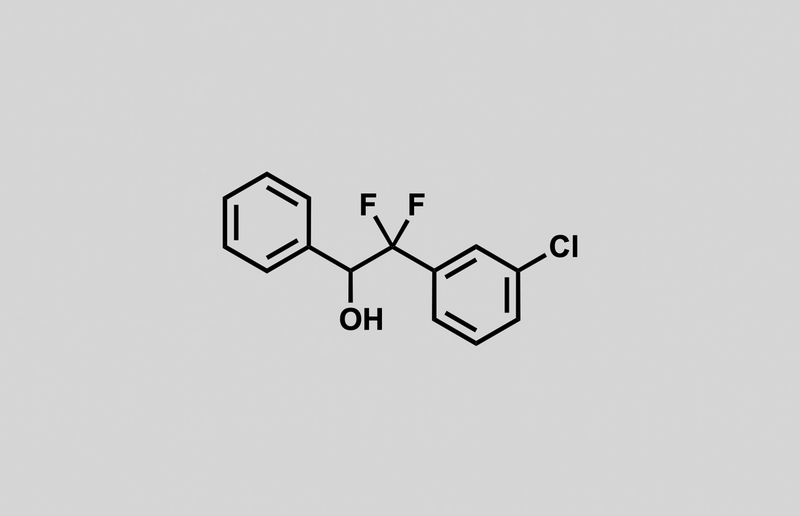 Structure of 2-(3-chlorophenyl)-2,2-difluoro-1-phenylethan-1-ol