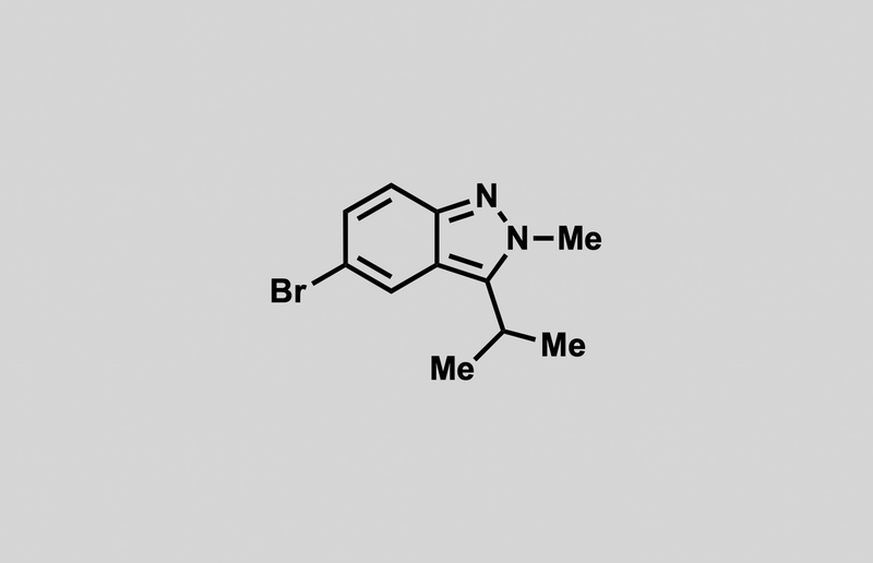 Structure of 5-bromo-3-isopropyl-2-methyl-2H-indazole