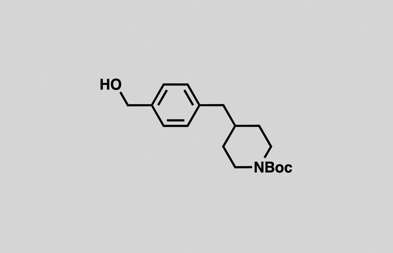 Structure of tert-butyl 4-(4-(hydroxymethyl)benzyl)piperidine-1-carboxylate