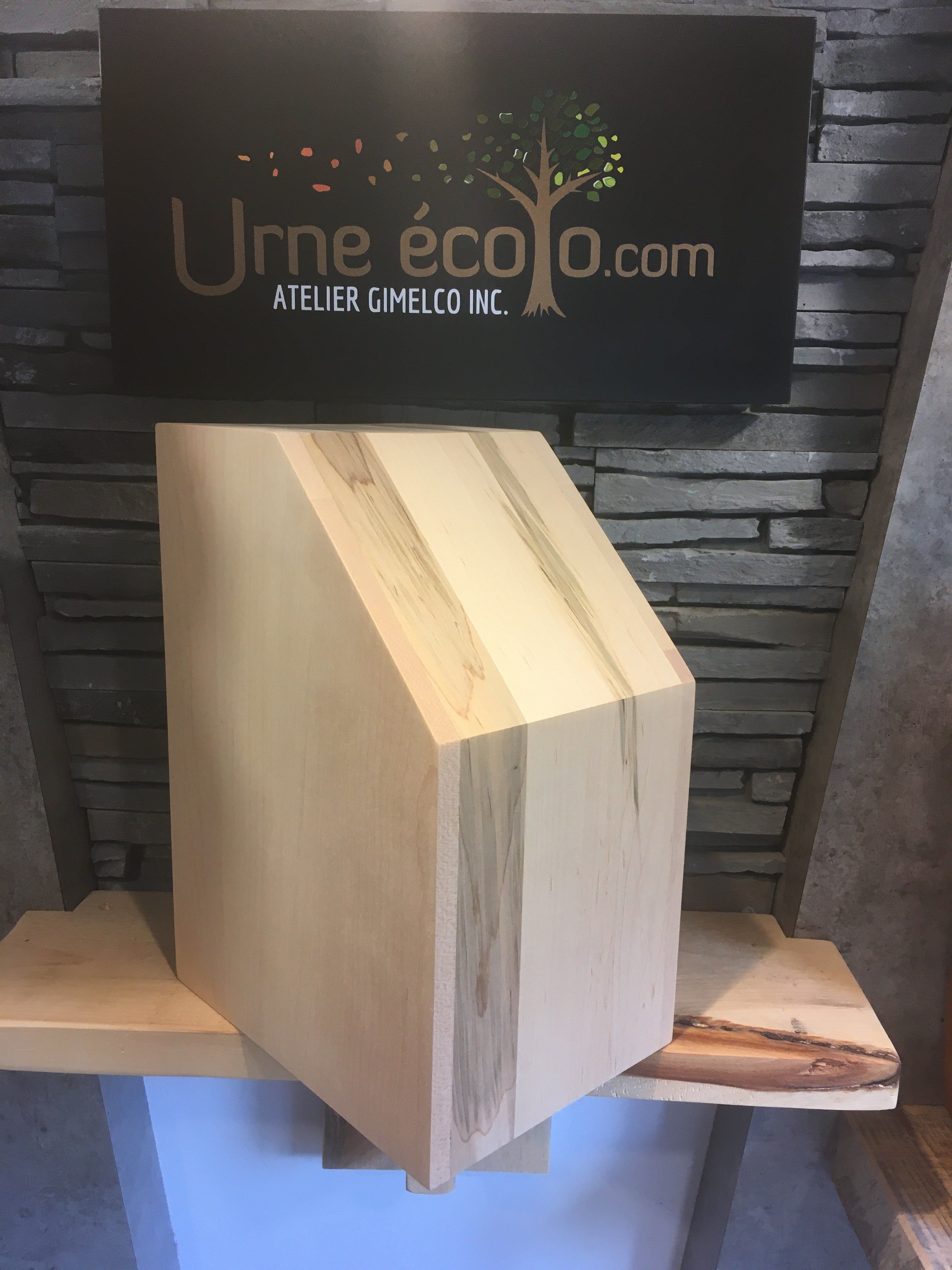 Urne en bois biodégradable, fabrication Québécoise