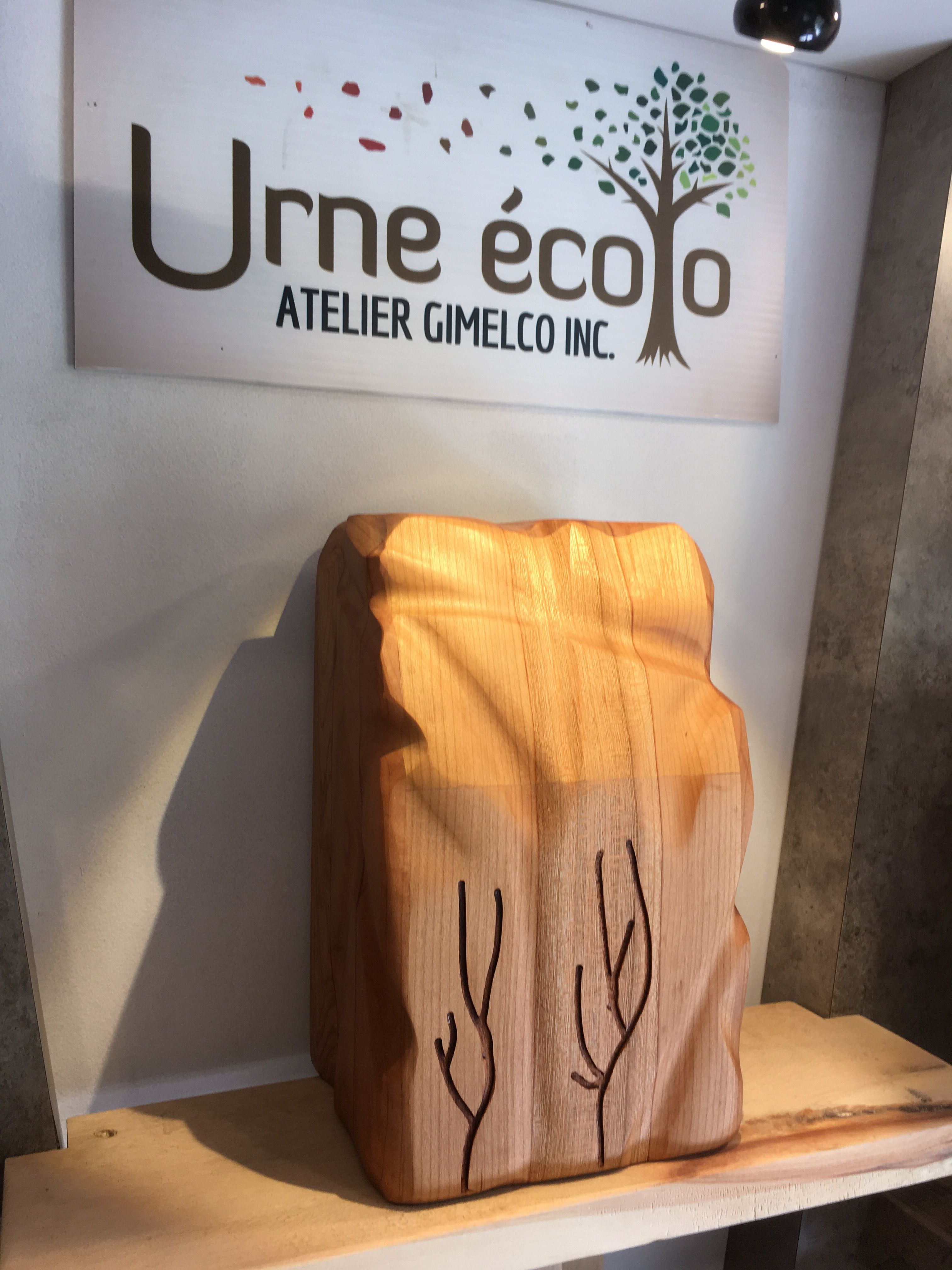 Urne en bois biodégradable, fabrication Québécoise