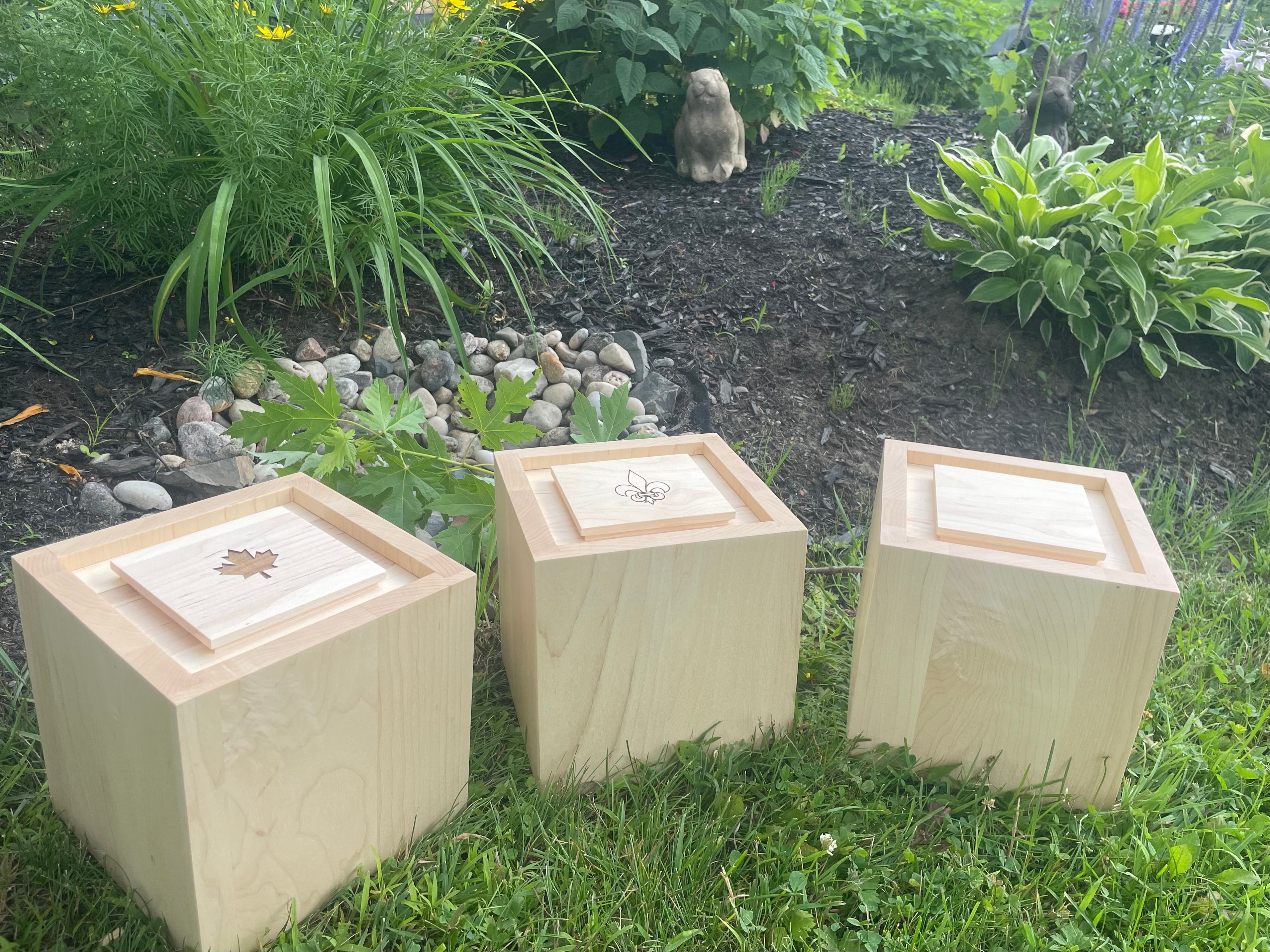 Urne en bois biodégradable, fabrication Québécoise