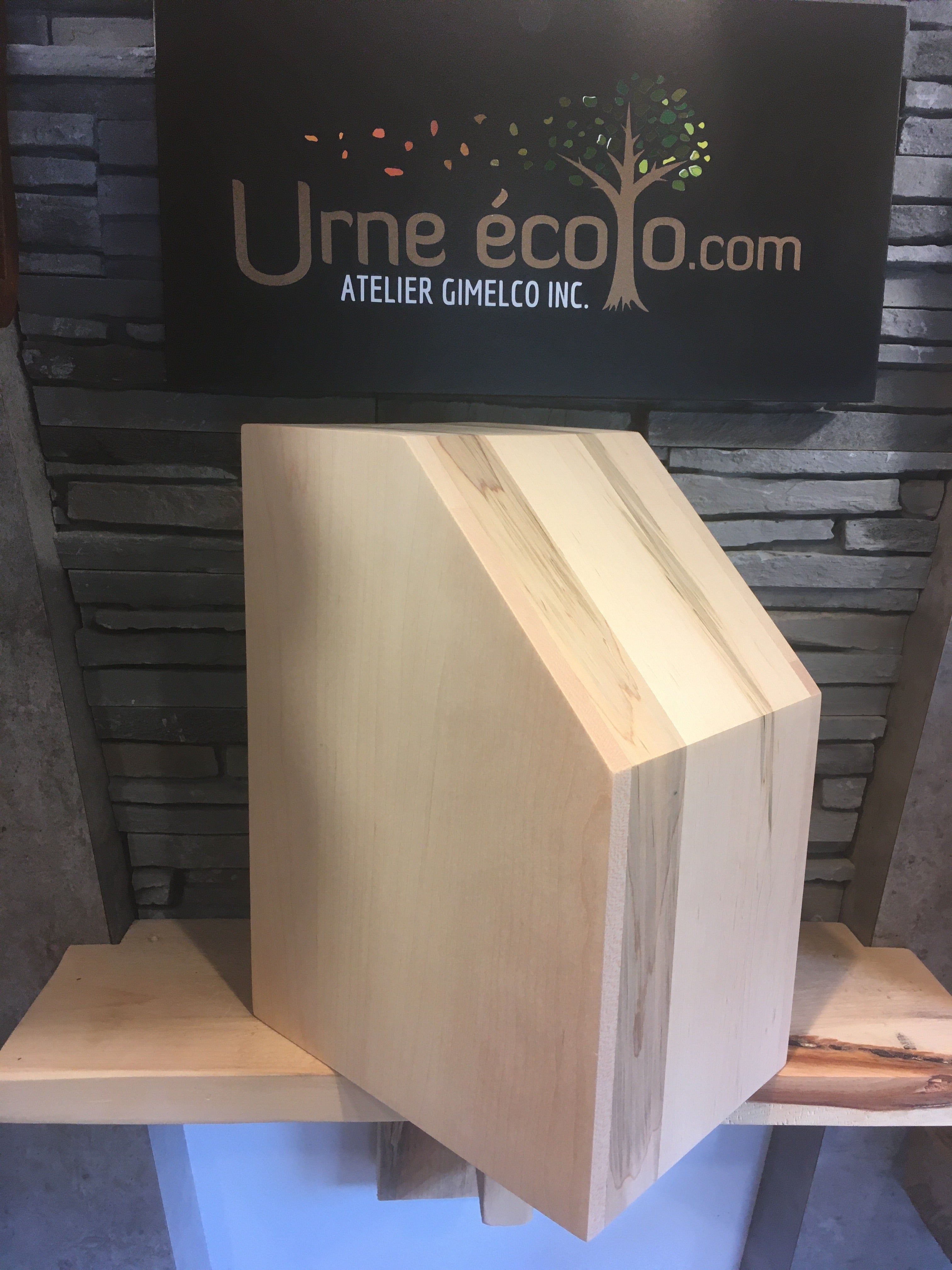 Urne en bois biodégradable, fabrication Québécoise