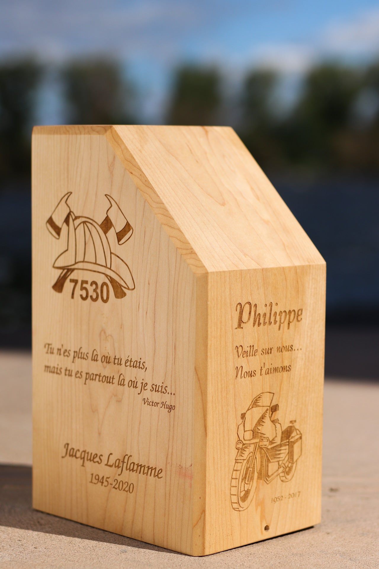 Urne en bois biodégradable, fabrication Québécoise