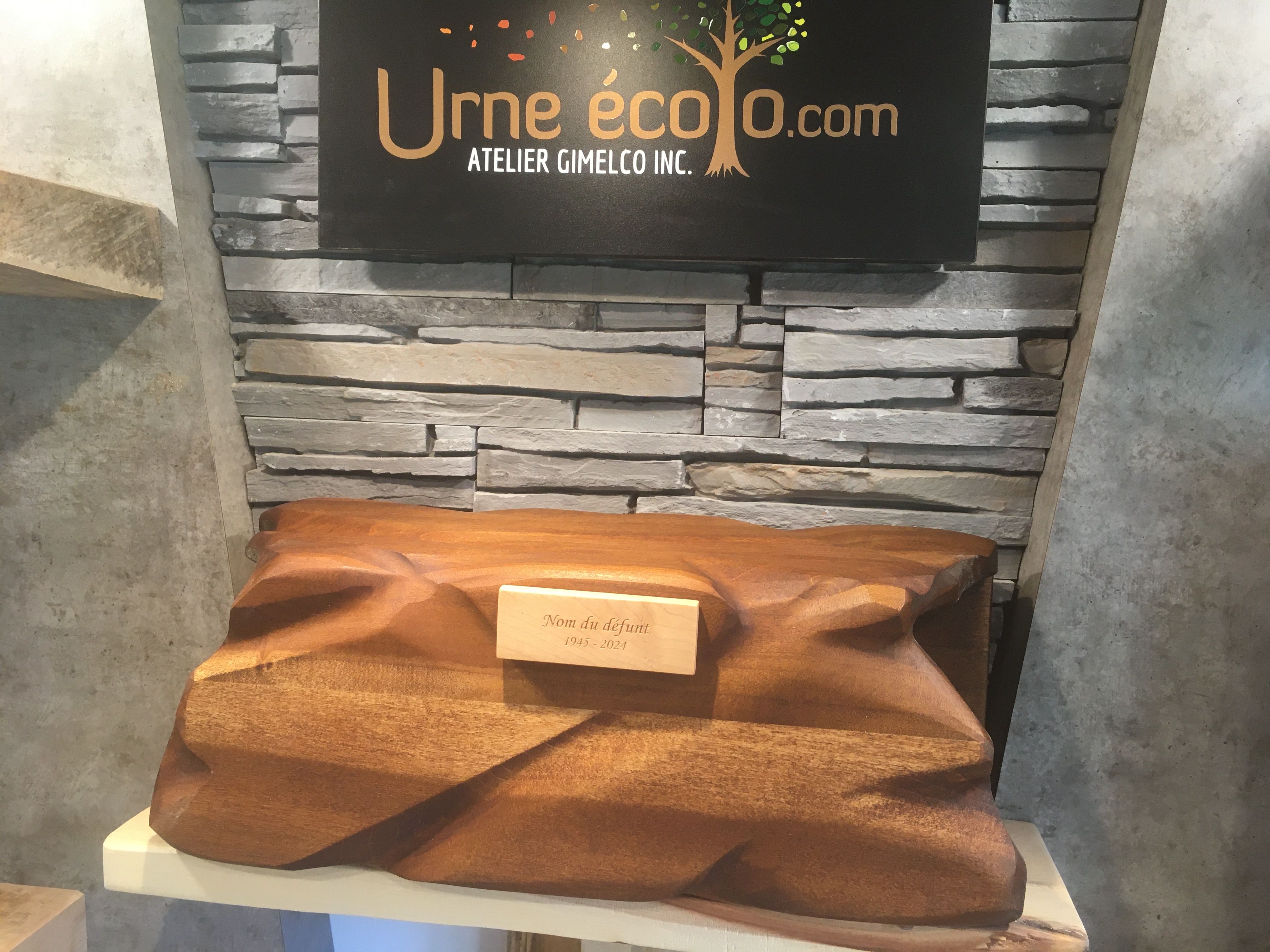Urne en bois biodégradable, fabrication Québécoise