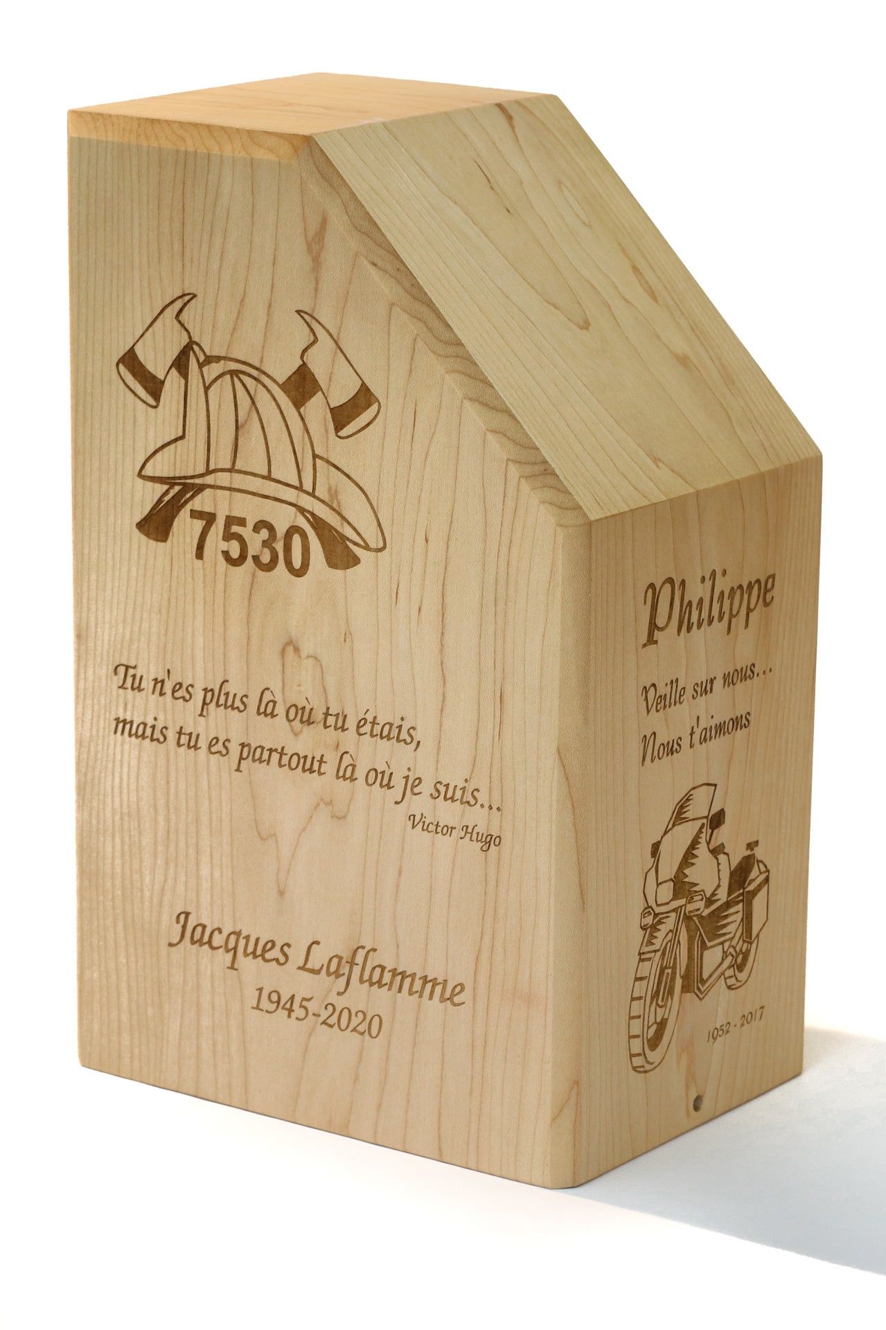 Urne en bois biodégradable, fabrication Québécoise