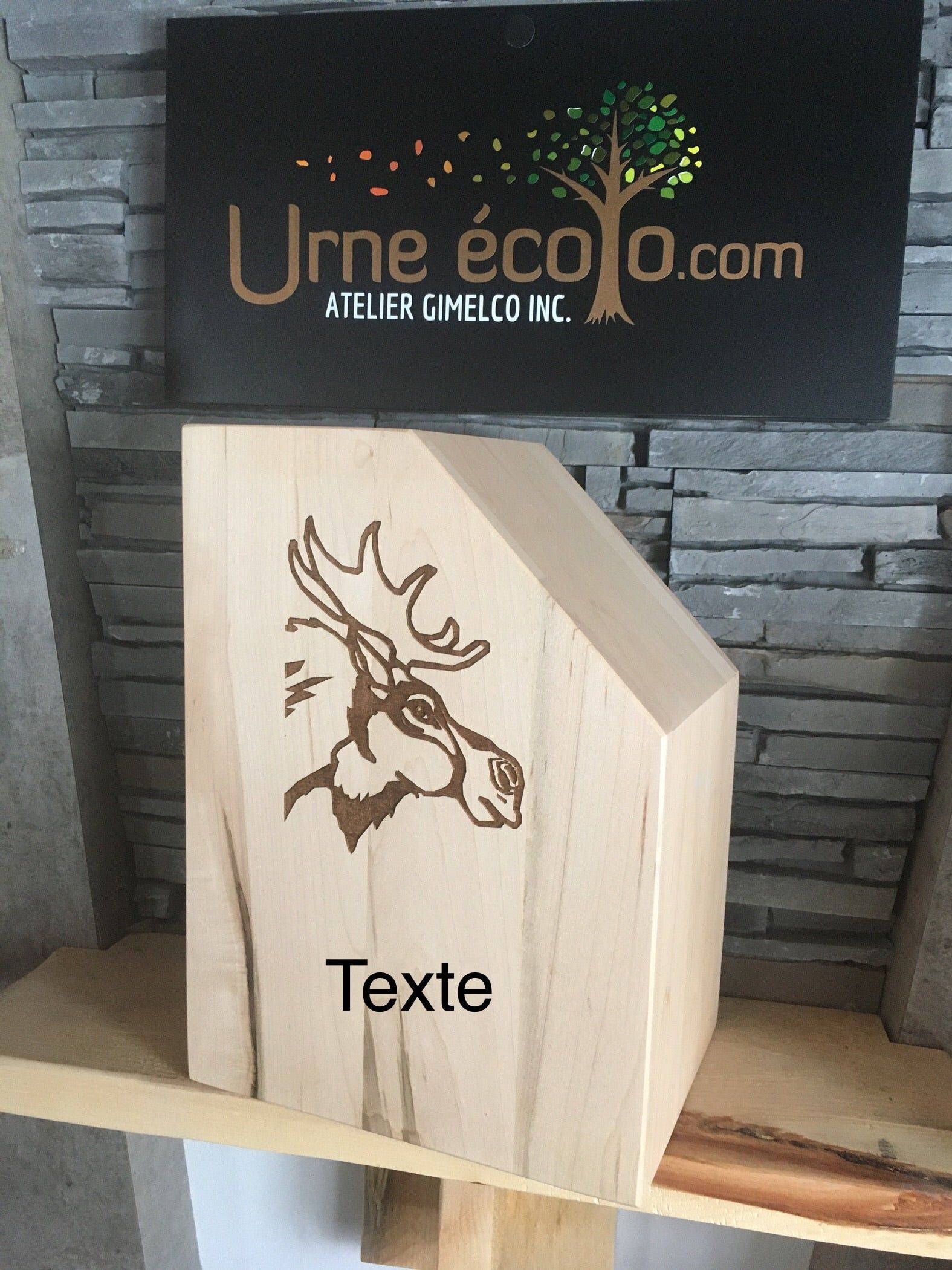 Urne en bois biodégradable, fabrication Québécoise