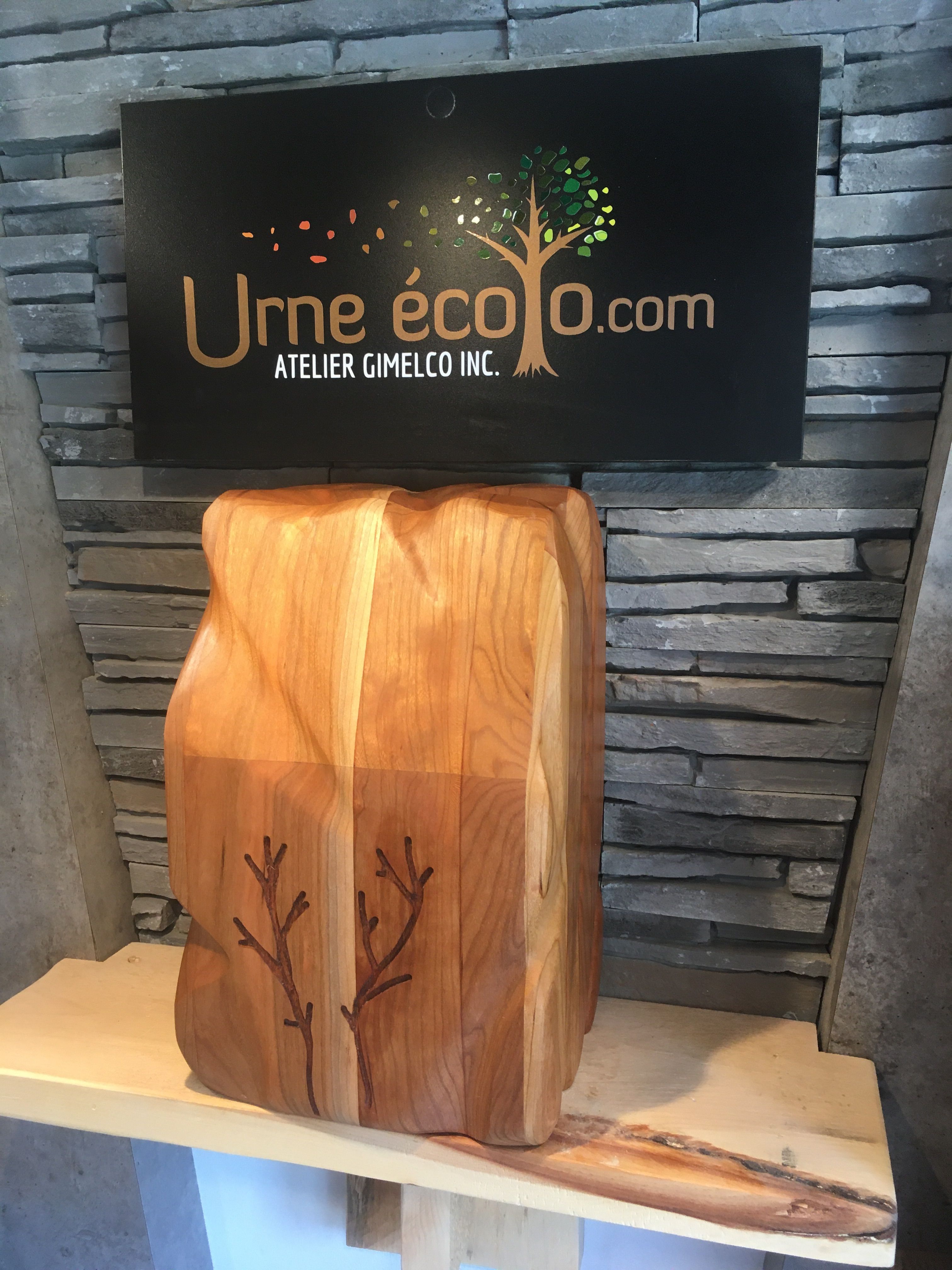 Urne en bois biodégradable, fabrication Québécoise