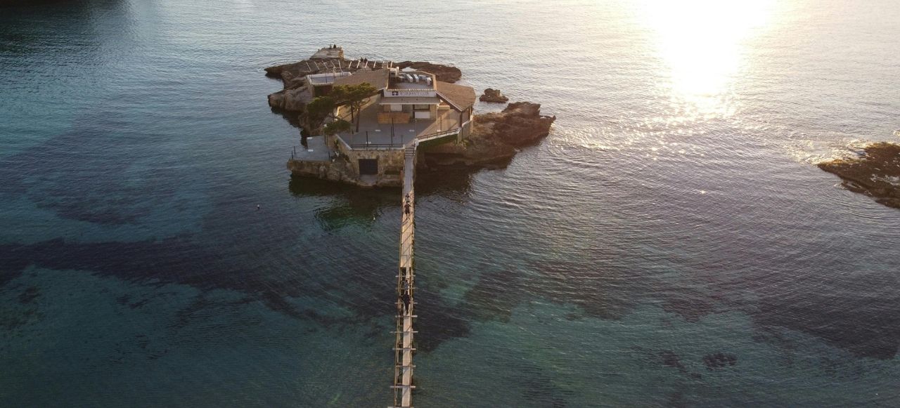 Scenic Island with Walkway at Sunset, Espalmador