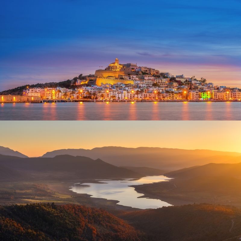 Ibiza Town & Sant Antoni, side by side