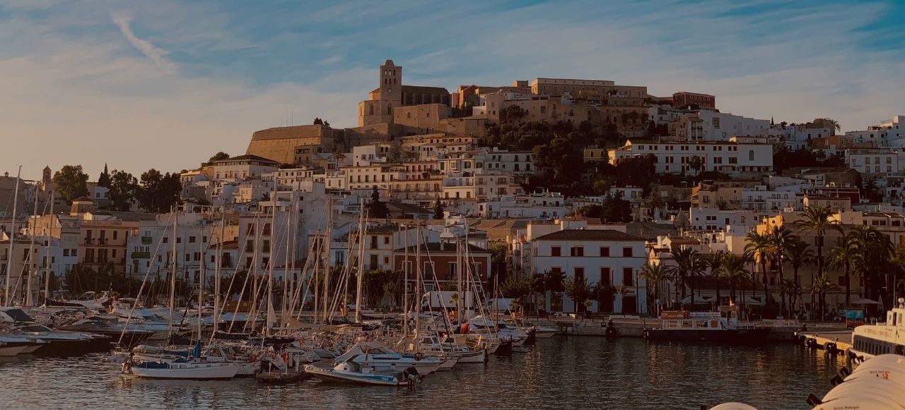 Yachts Docked on Ibiza Marina Harbor 