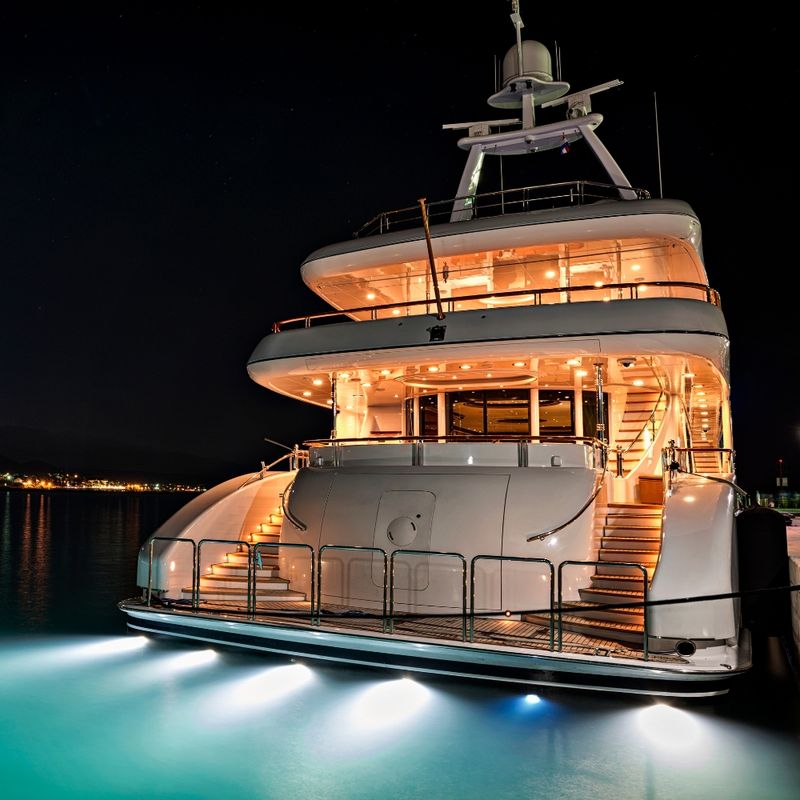 Yacht in marina
