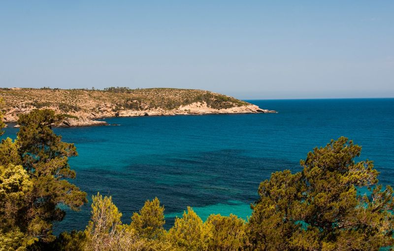 Transparent water in Port de Sant Miquel