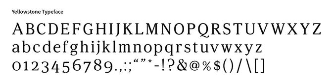 Character set of my typeface arranged in 3 rows: uppercase, lowercase, and numbers/punctuation.