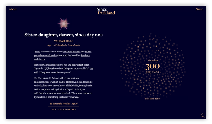 Obituary for one of many siblings whose story is told in Since Parkland.