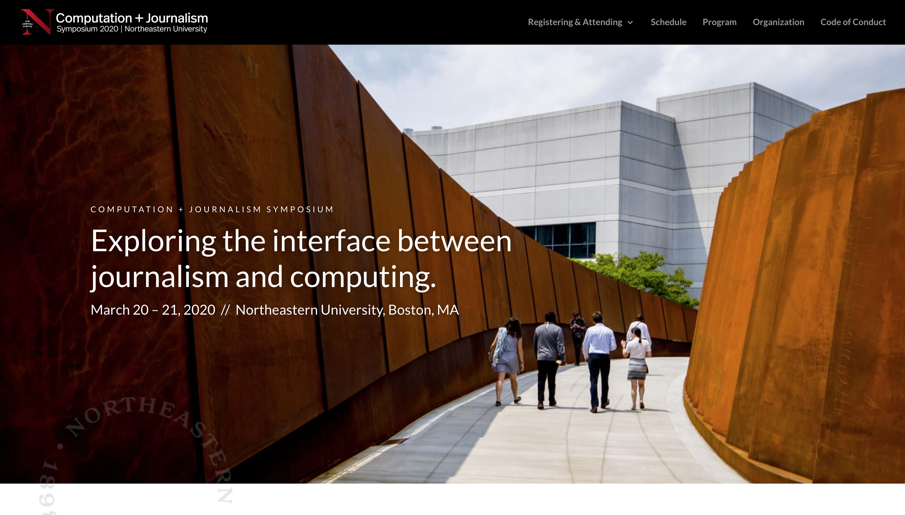 Home page for Computation + Journalism Symposium 2020 website