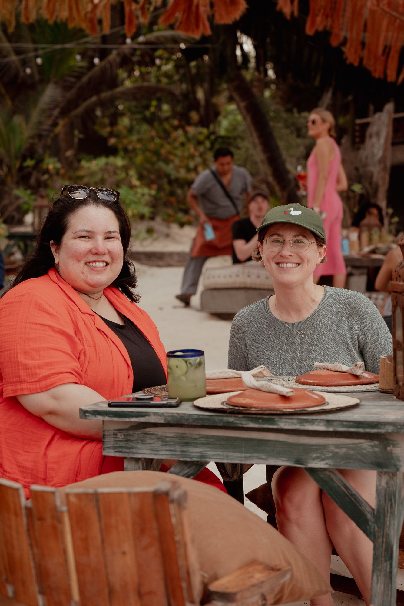 Andy and Alannah at the resort restaurant