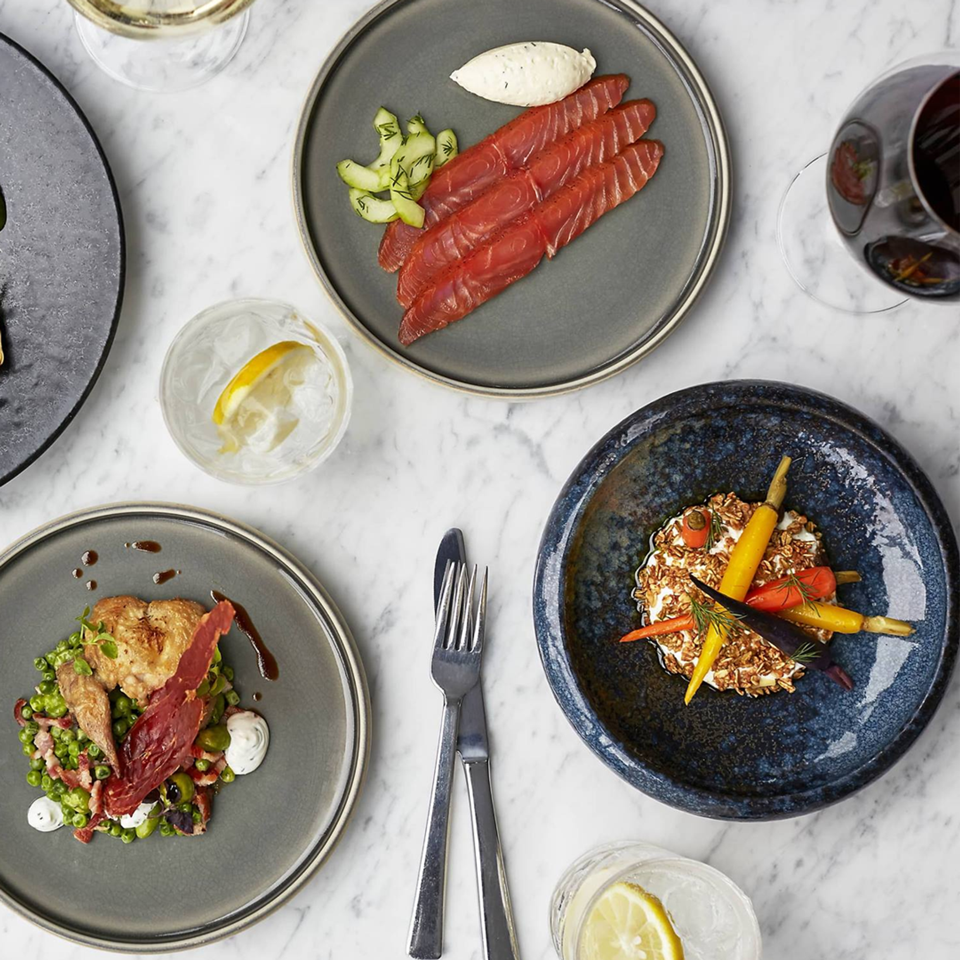 Plates of food at Searcys