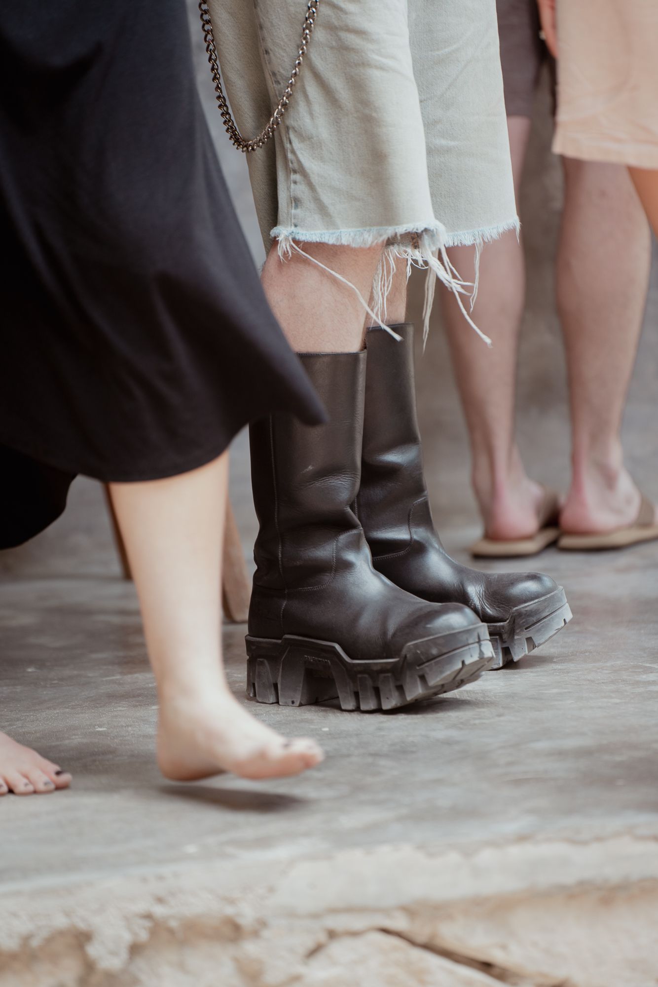 Christian's leather boots