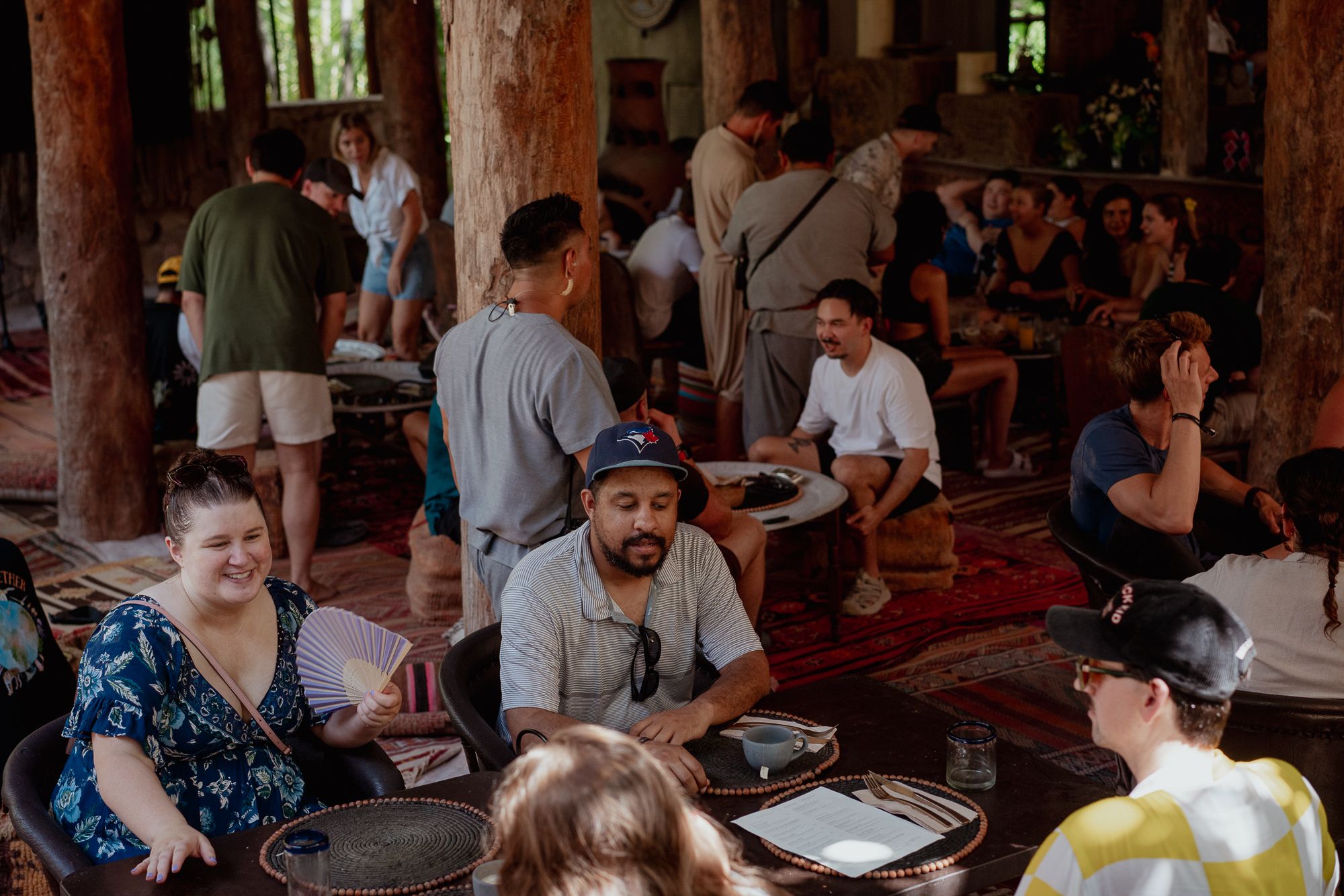 Domaine team members at the resort restaurant