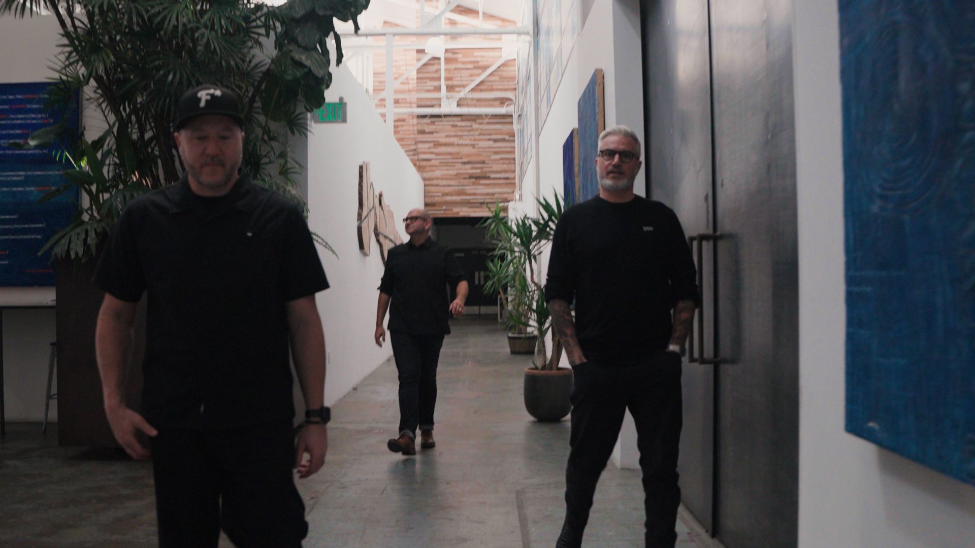 Mike, Isaac, and Marko walking