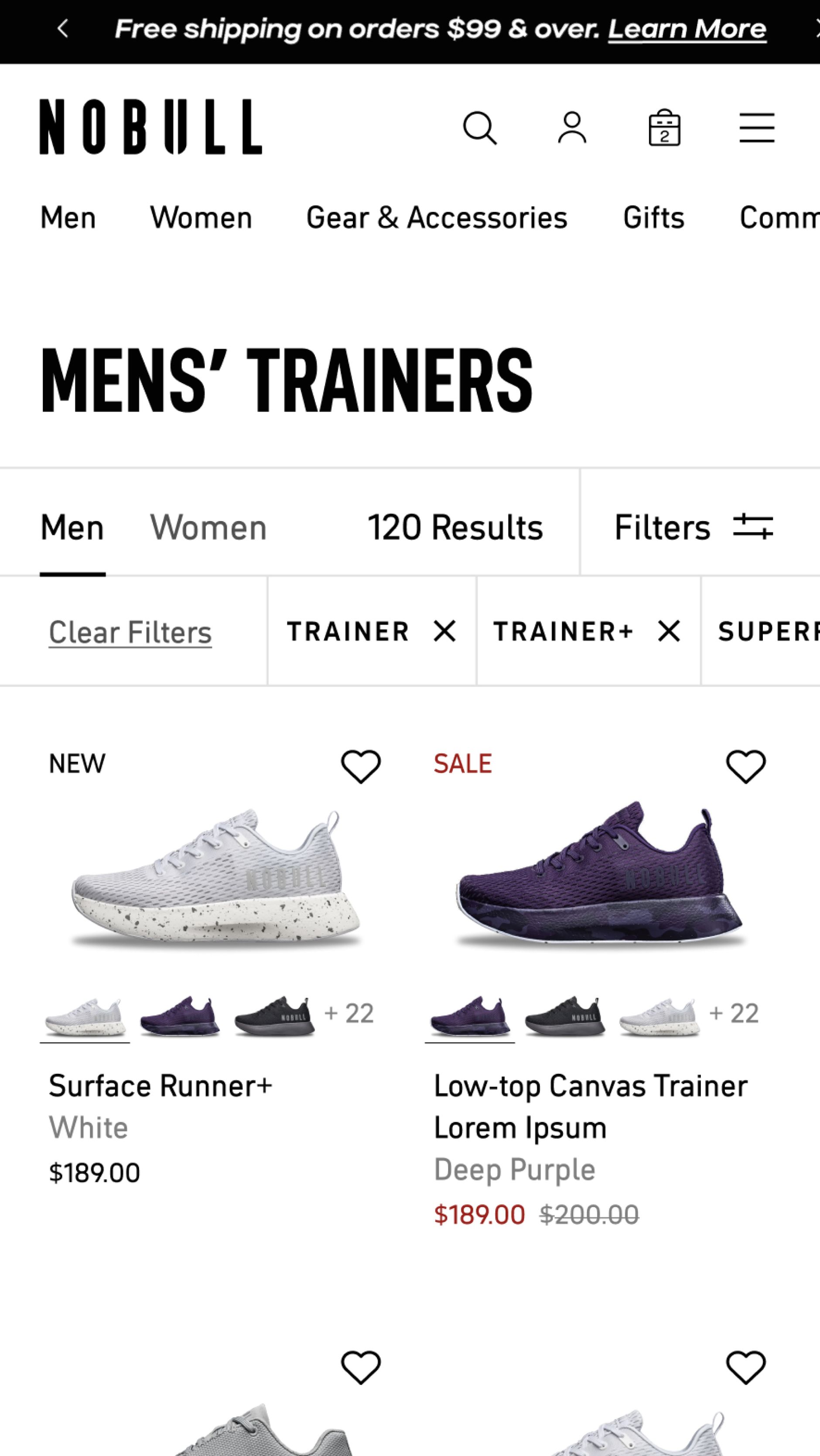 Nobull product listing page