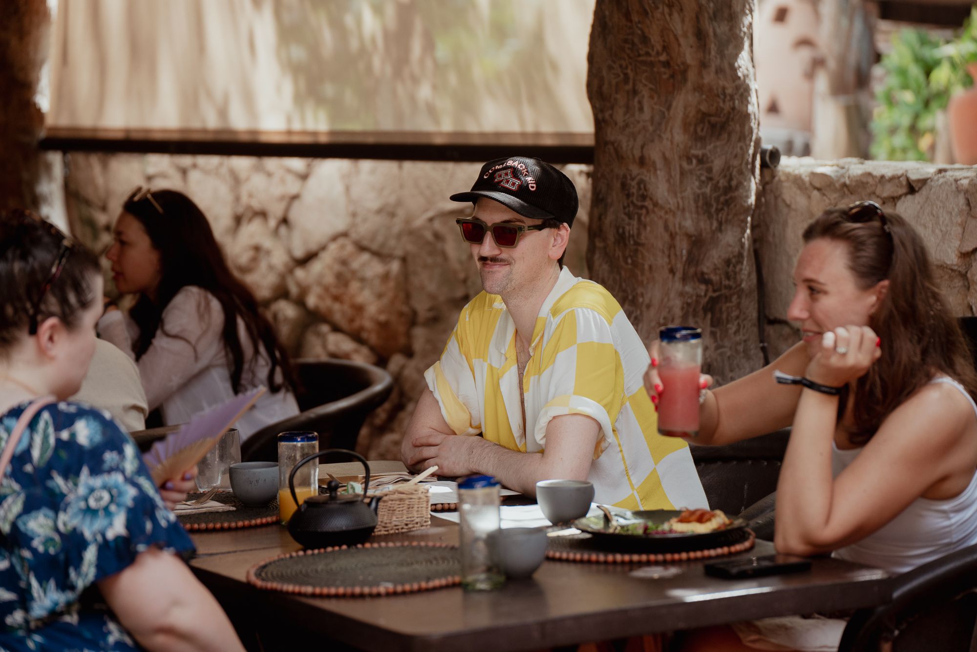 Domaine team members at the resort restaurant