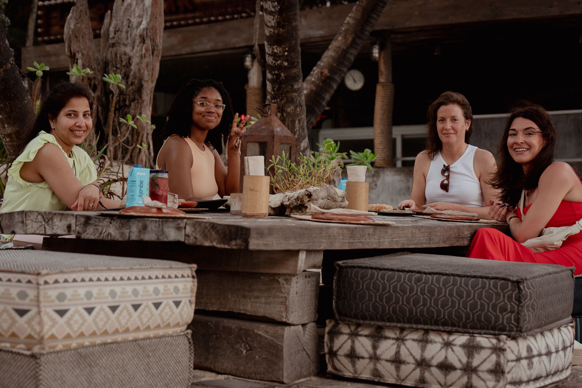 Domaine team members at the resort restaurant