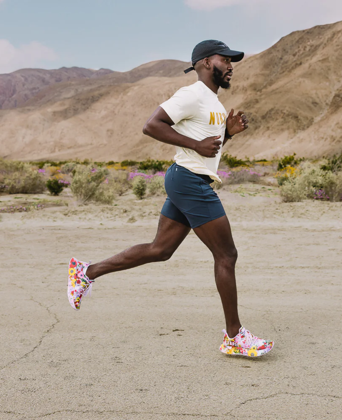 Man running in his nobull sneakers
