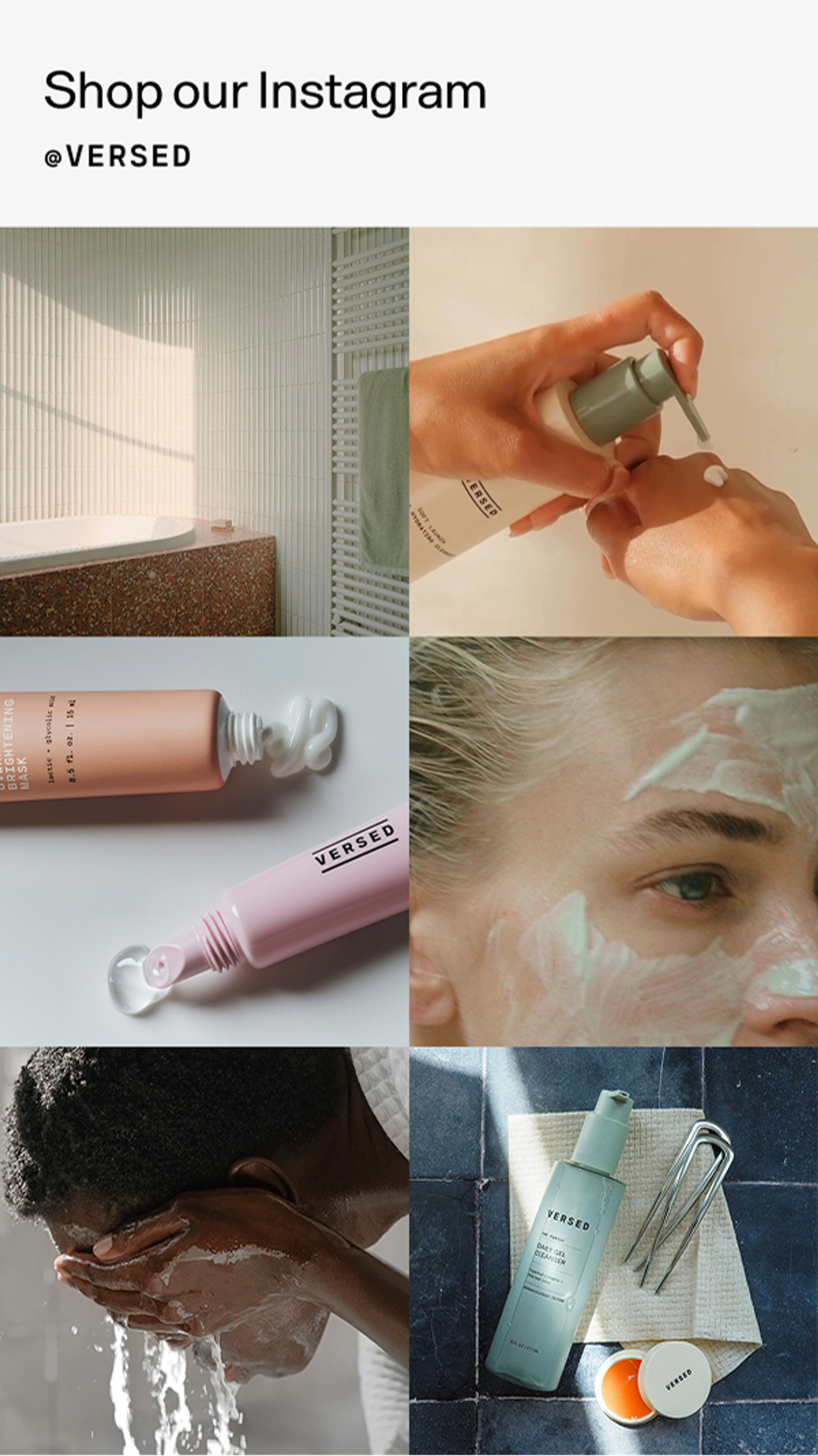 Mobile Screenshot of Versed shop our Instagram Section