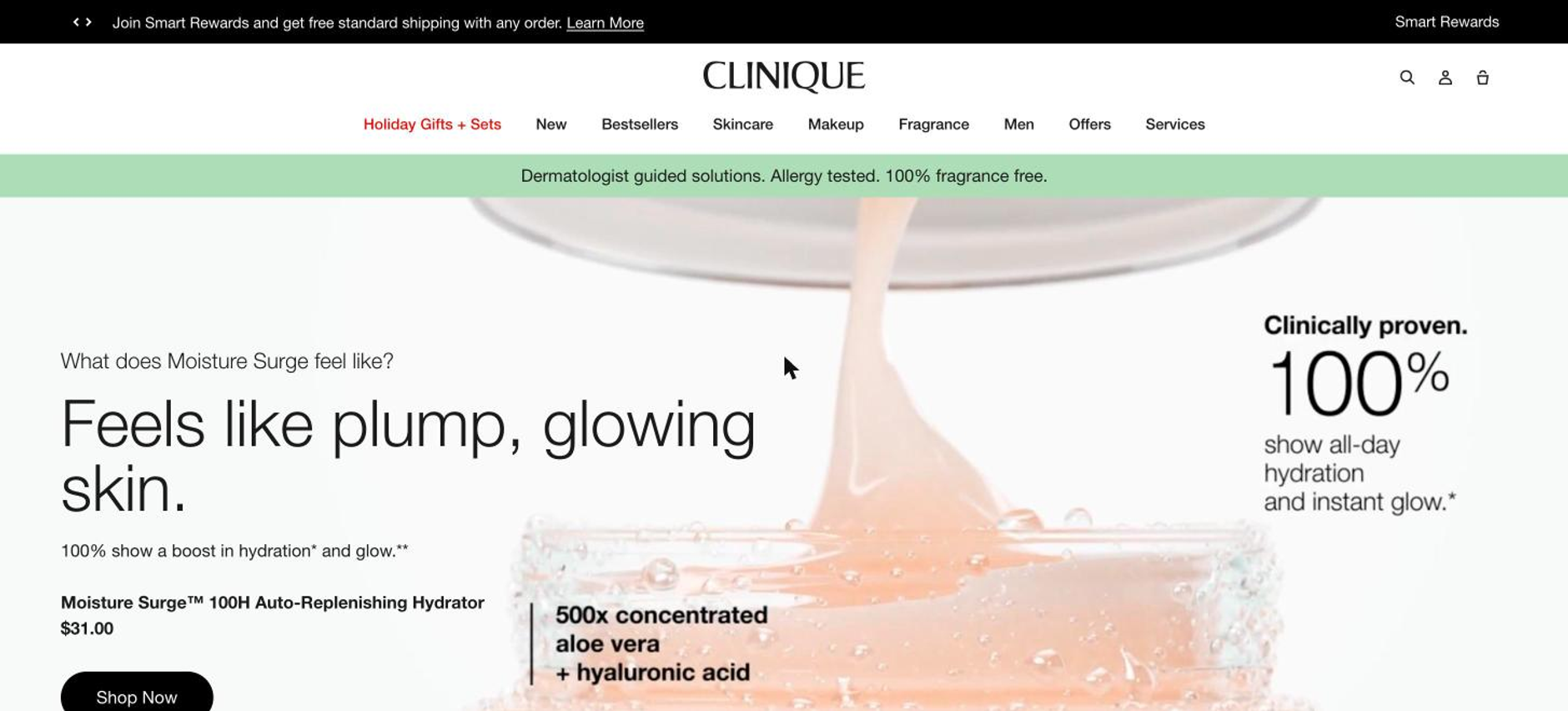 clinique homepage