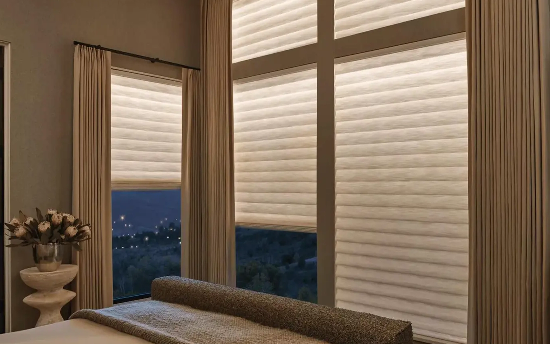 Shades by night from Hunter Douglas
