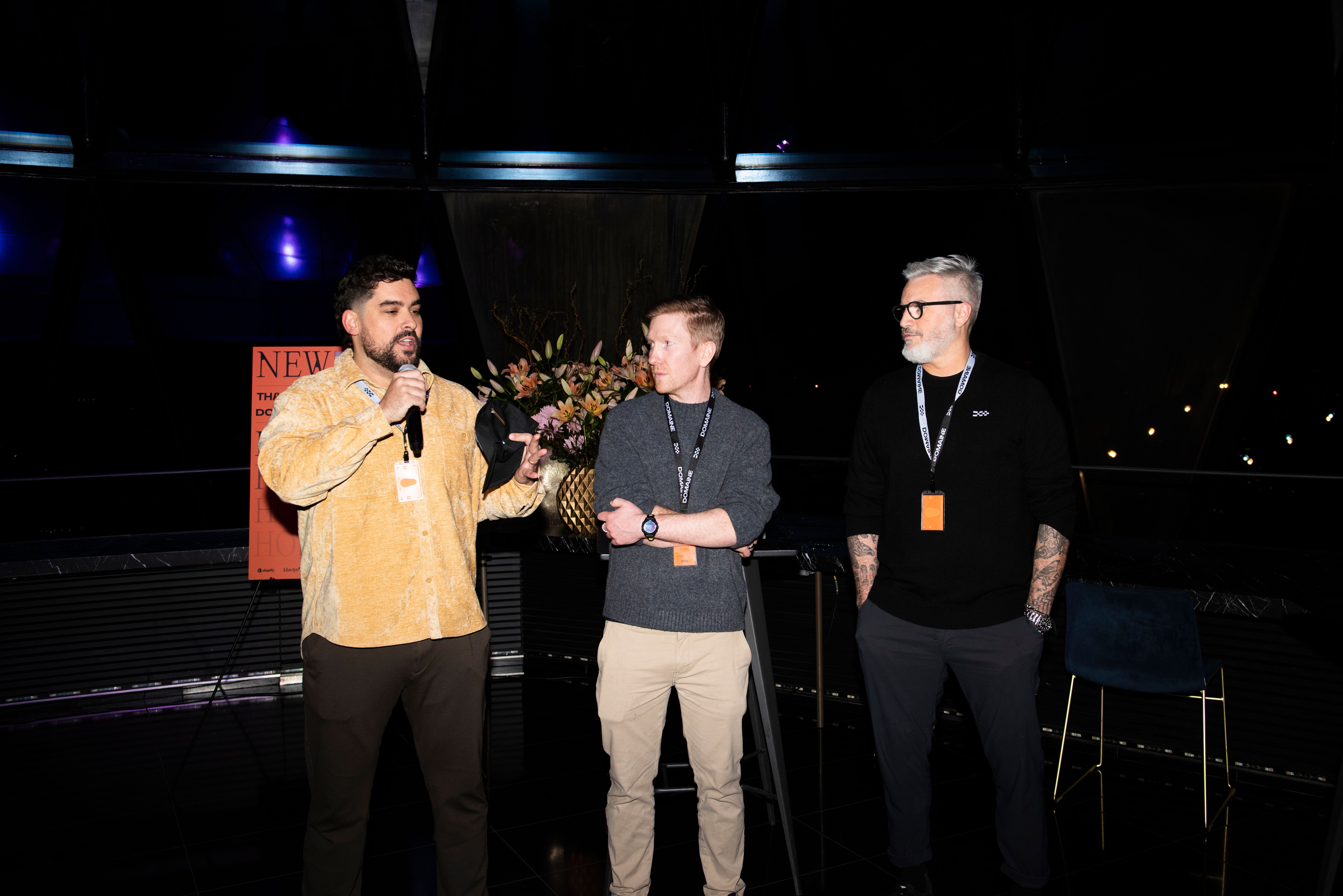 Mac, Marko, and Matthias at New Horizons: Domaine United Kingdom