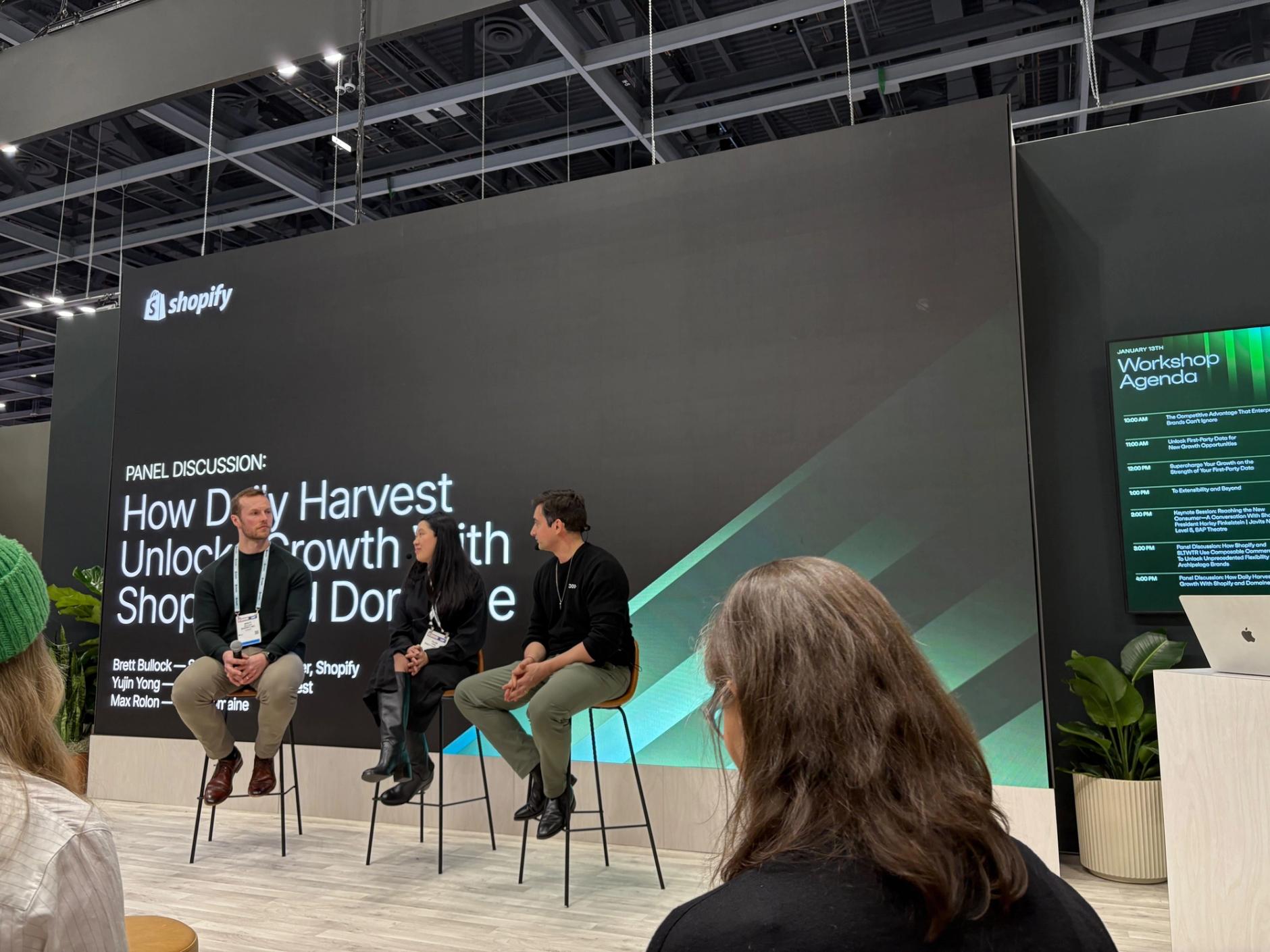 Speakers at the Daily Harvest panel