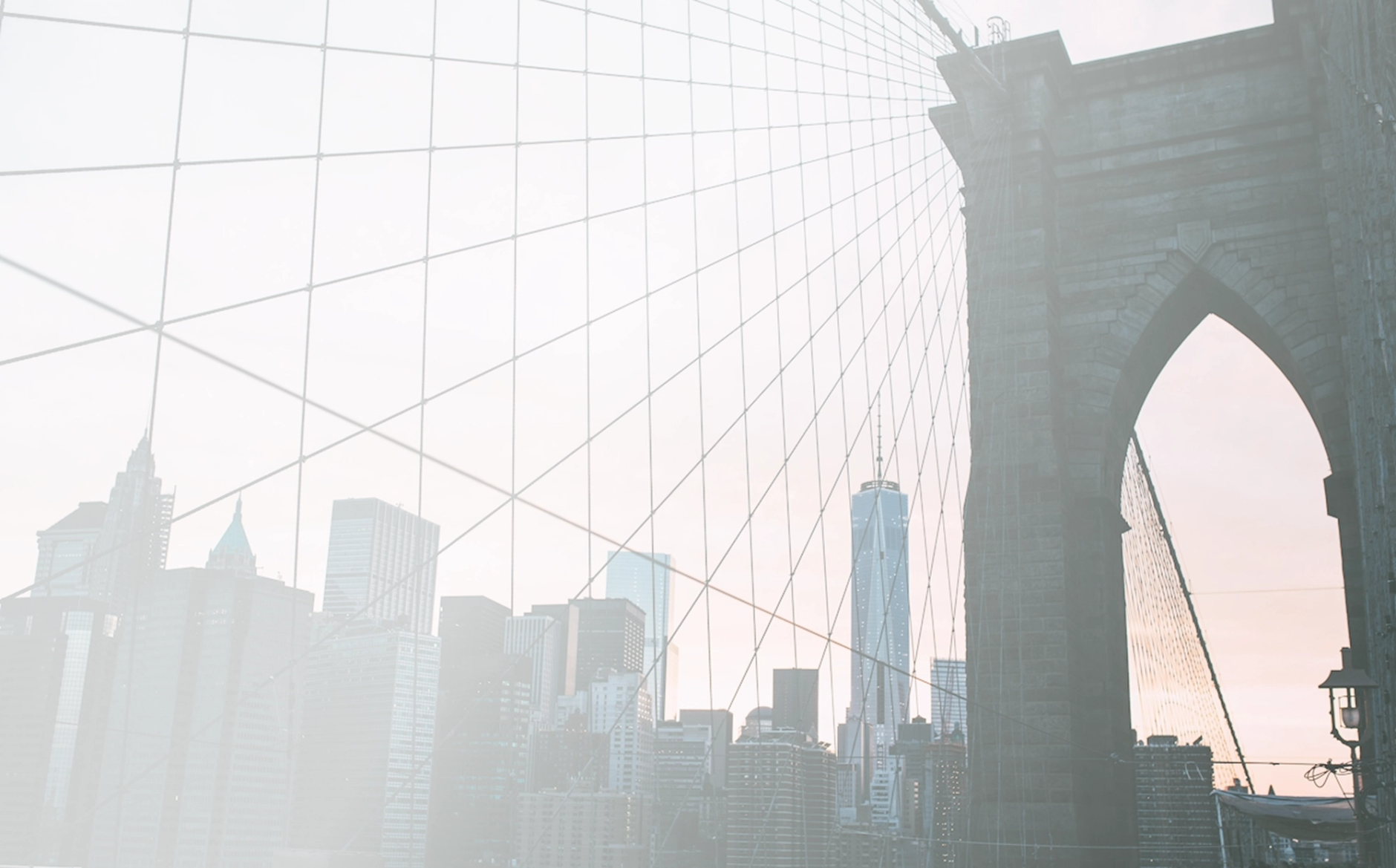 View of New York from Brooklyn bridge.