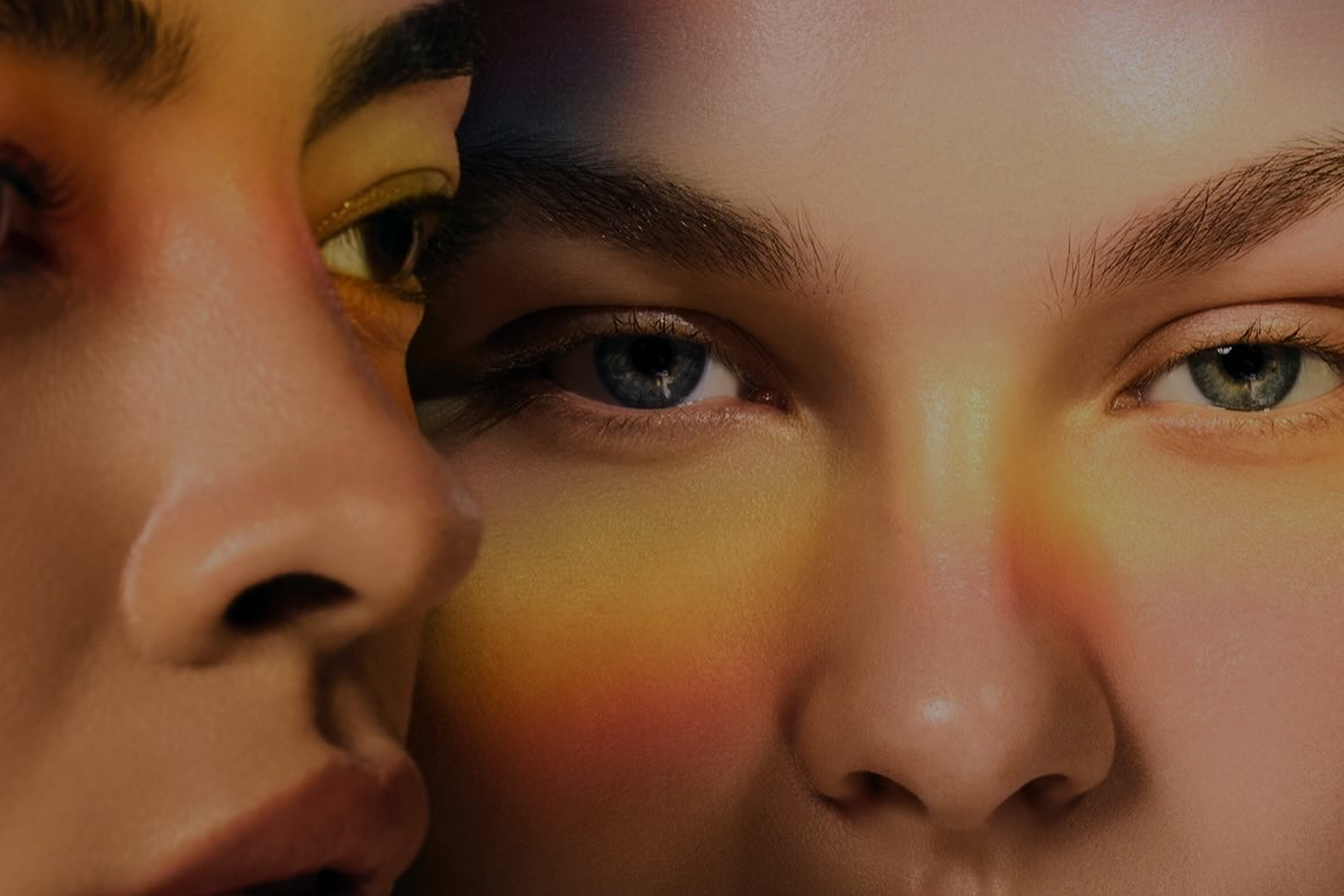 Two faces looking beautiful 