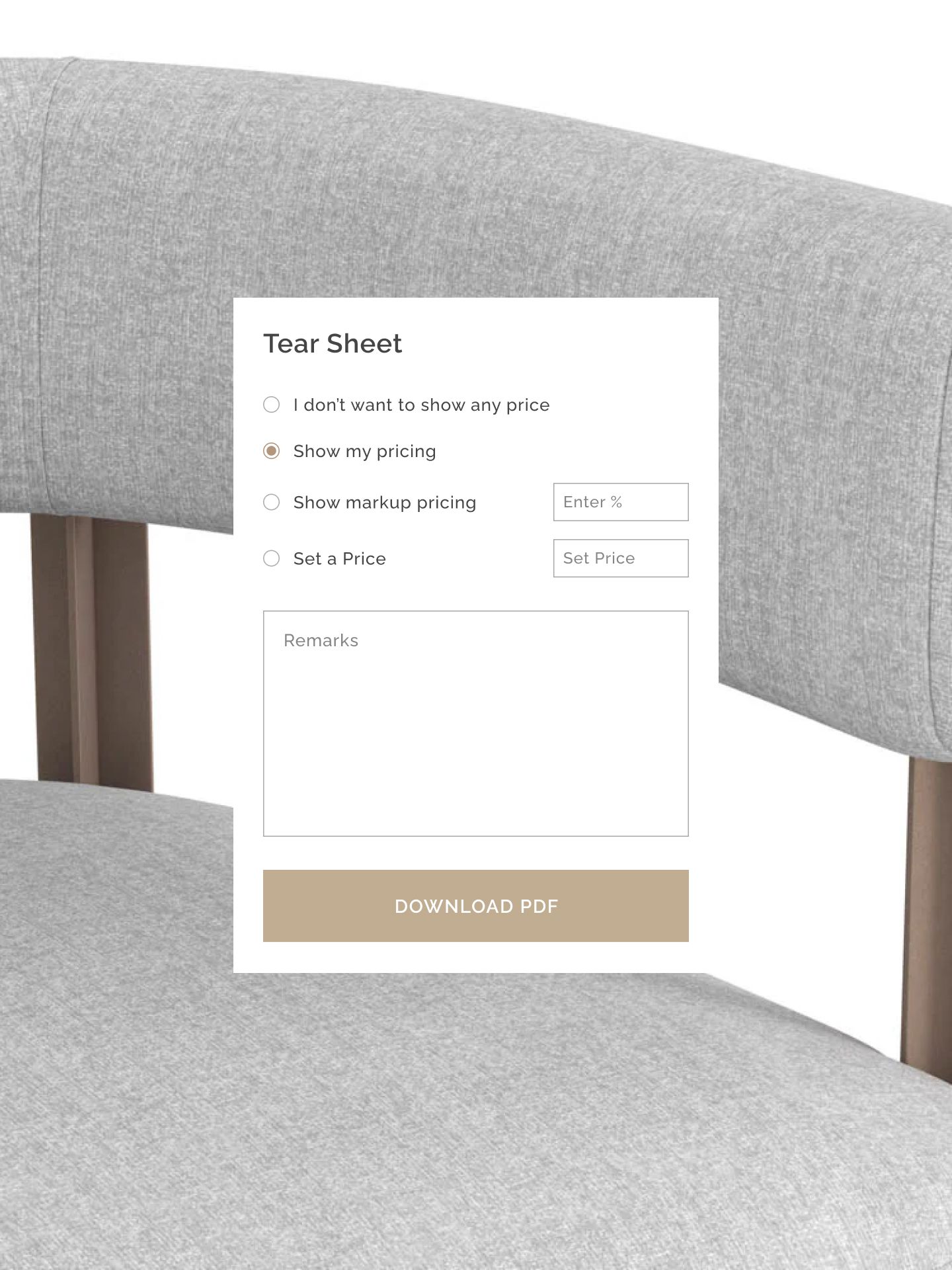 Sunpan Tear Sheet Design
