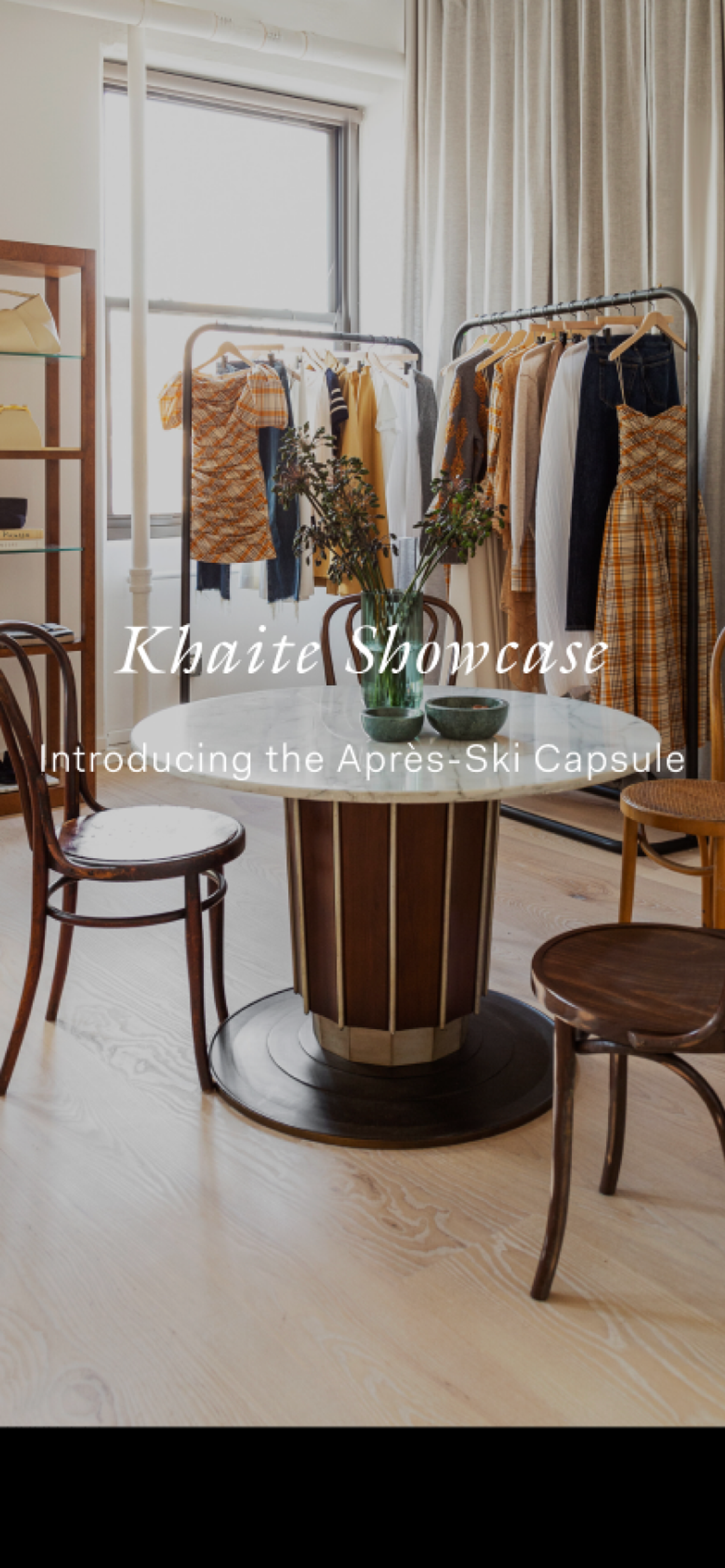 Mobile screenshot showing Khaite store