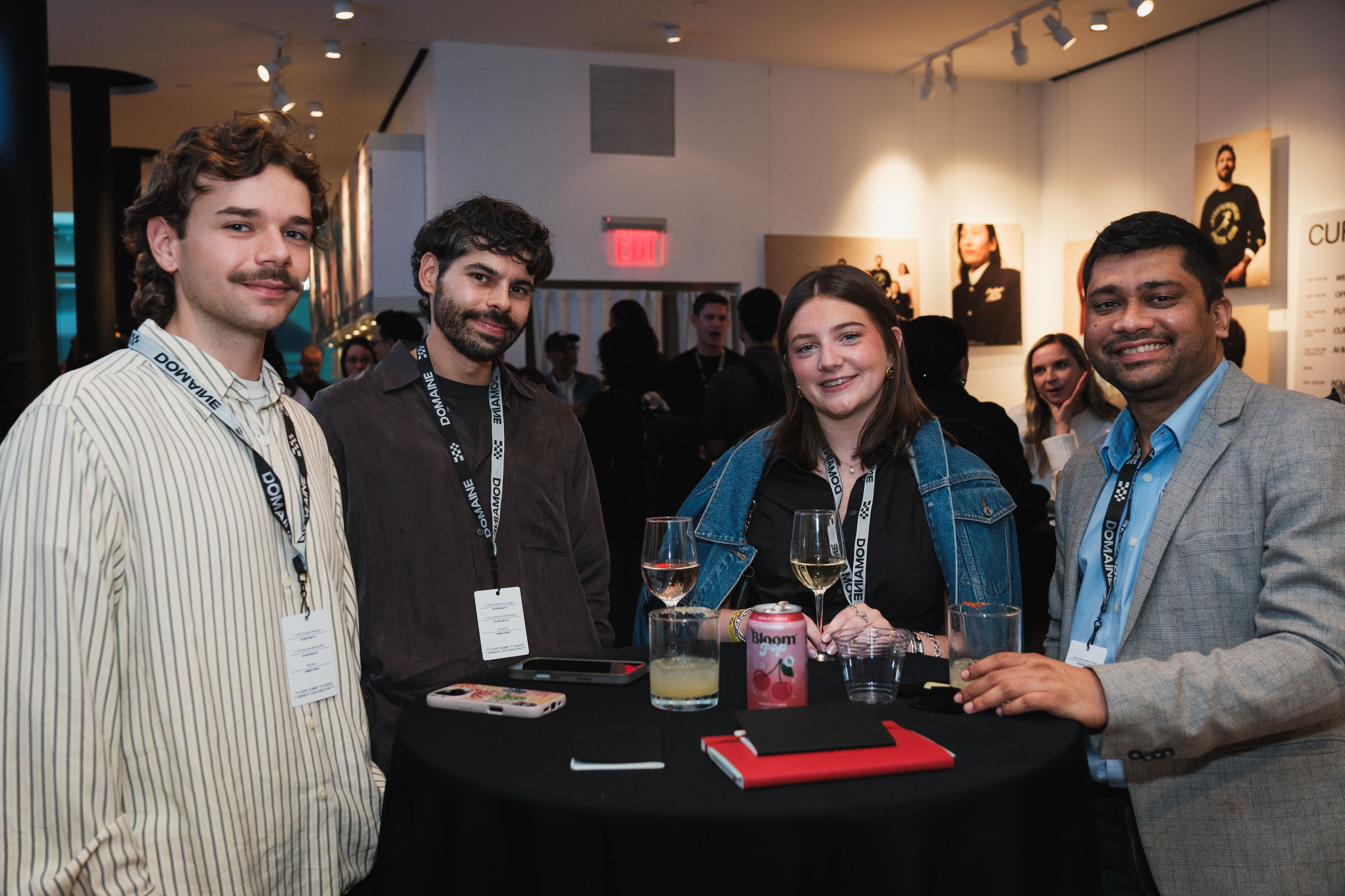 summit attendees at the happy hour